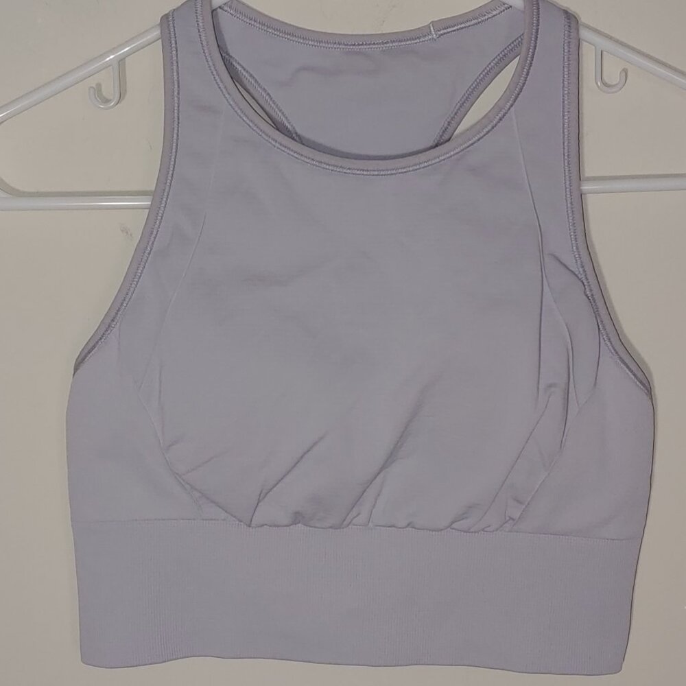 Lululemon EBB Train Sport Bra Size 6 Chambray Grey